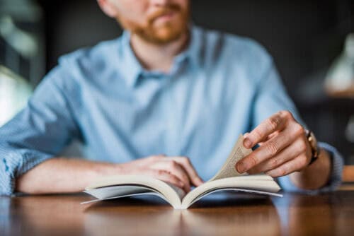 man reading best books for real estate agents